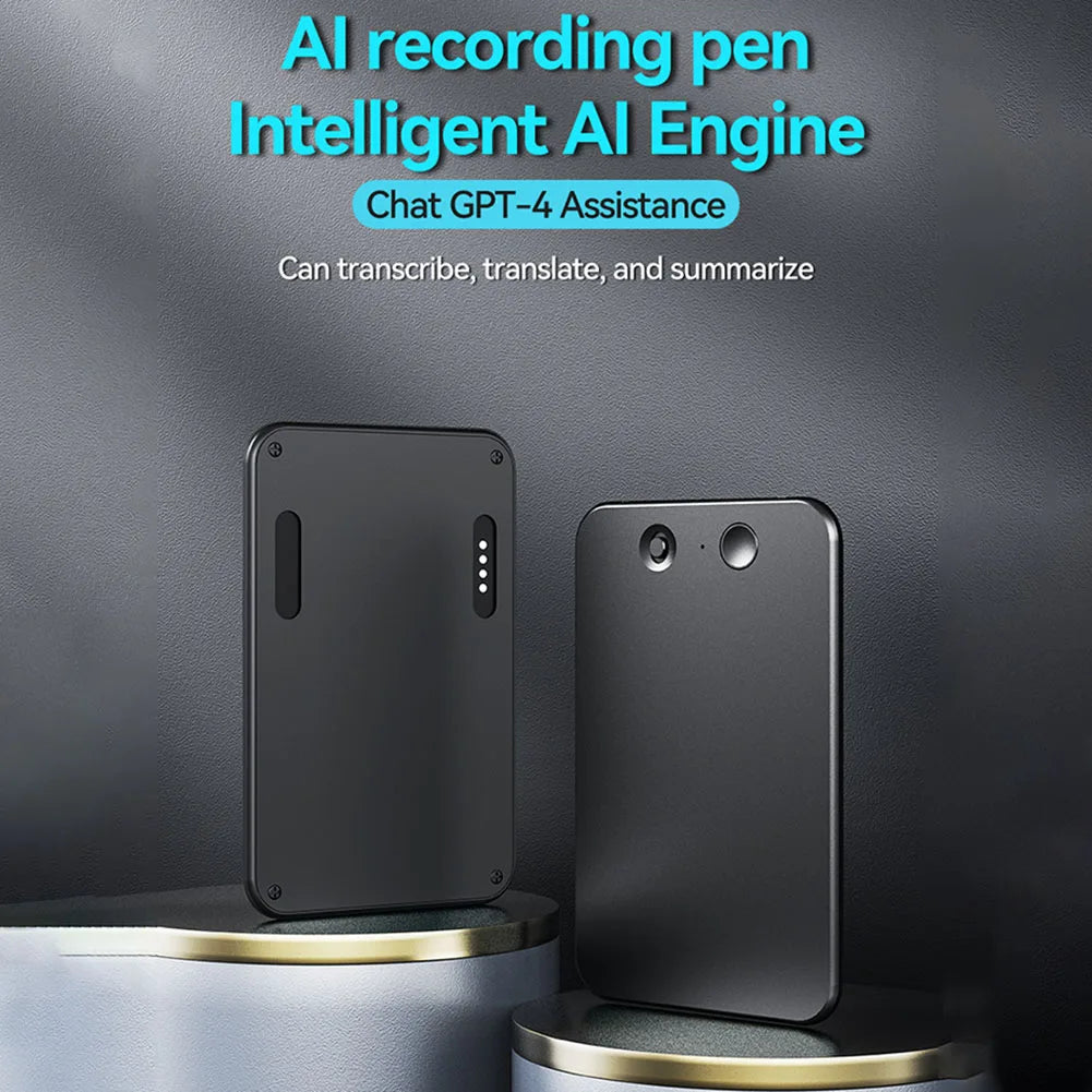 AI voice recorder, meeting transcription device, smart recorder with translation, GPT4 voice recorder, real time translate recorder, interview recorder AI